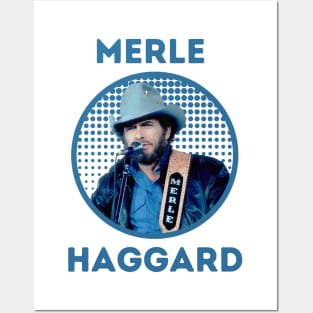 merle haggard  || blue grey Posters and Art